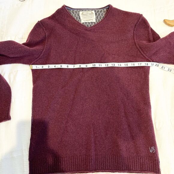 White Stuff Sweater Women's Large Red Burgundy Laundered Classics Lambs Wool - Picture 12 of 14